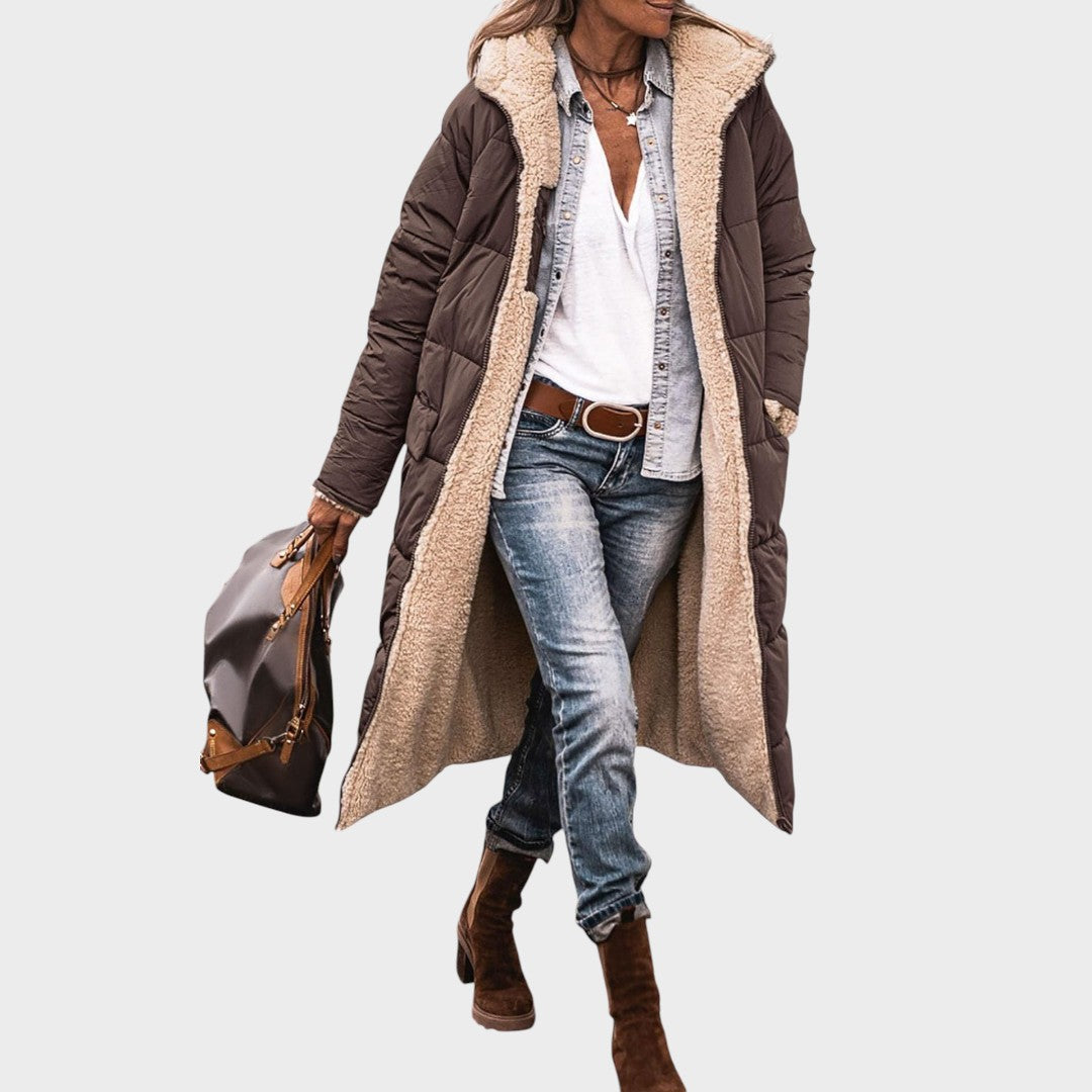 Camille | Manteau long réversible