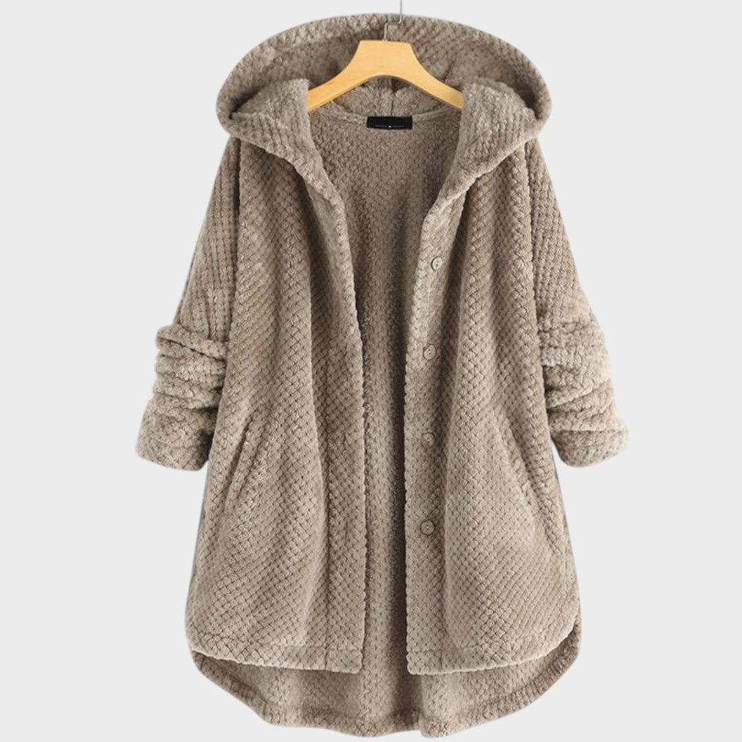 Bettina | Gilet en maille à capuche