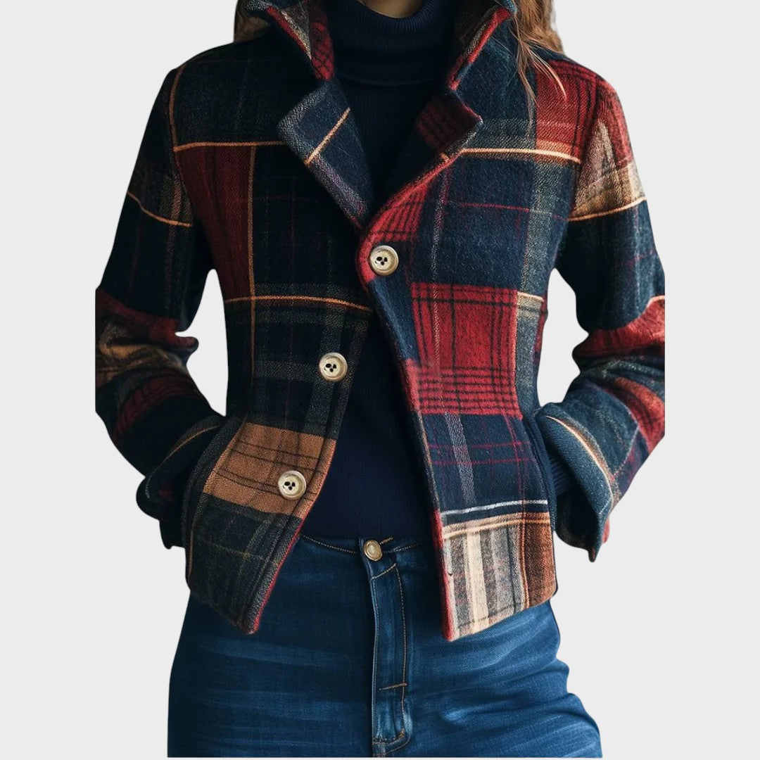 Noëlle | Veste courte à carreaux