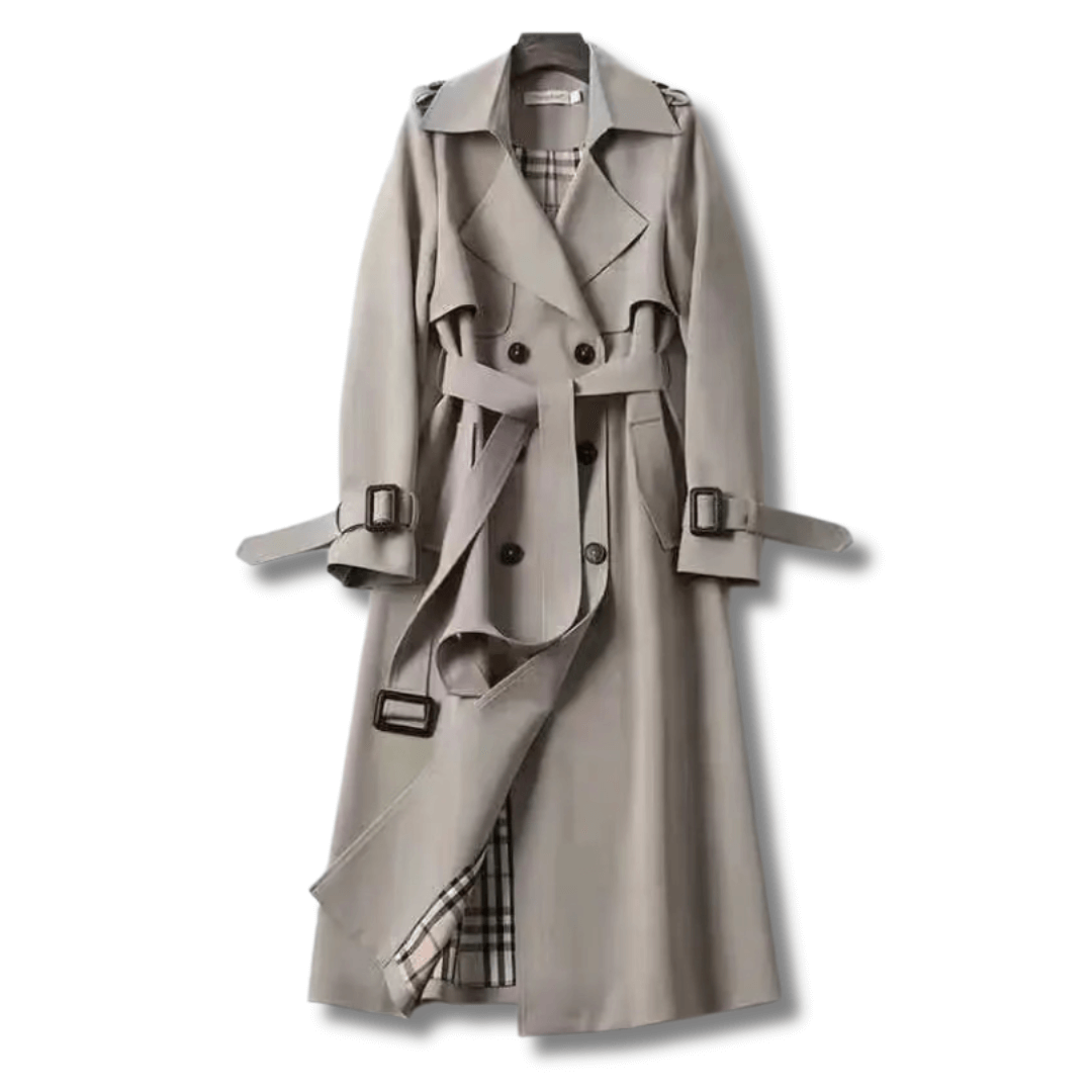 Paige — Trench croisé à ceinture assortie — Amielle Paris