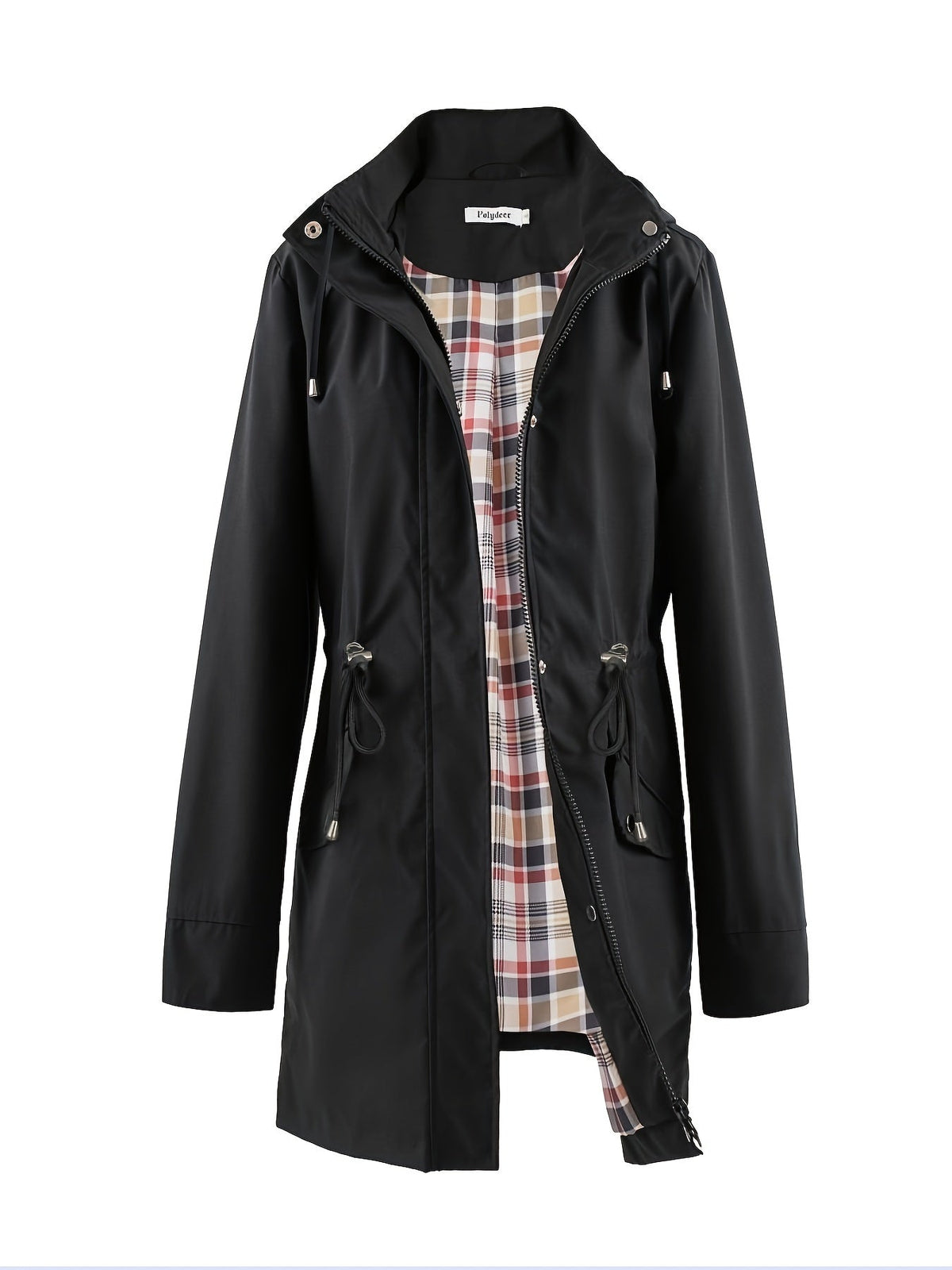 Parka doublée à capuche et taille à cordon — Amielle Paris