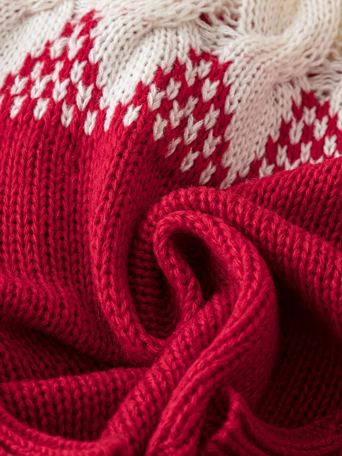 Pull de Noël jacquard à col montant — Amielle Paris