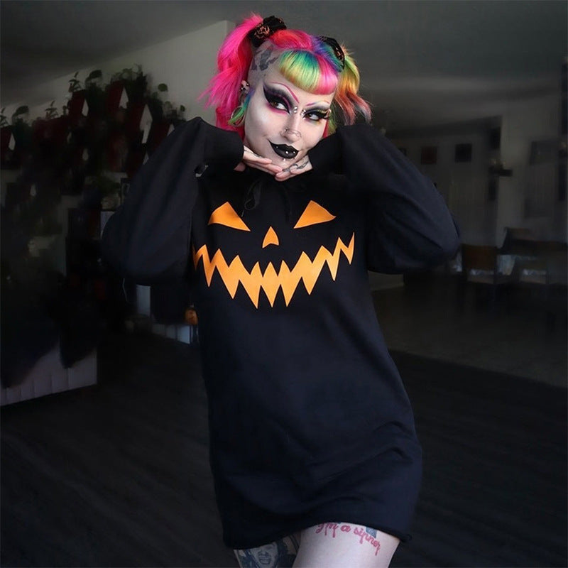 Little Boo — Robe sweat citrouille — vue 6