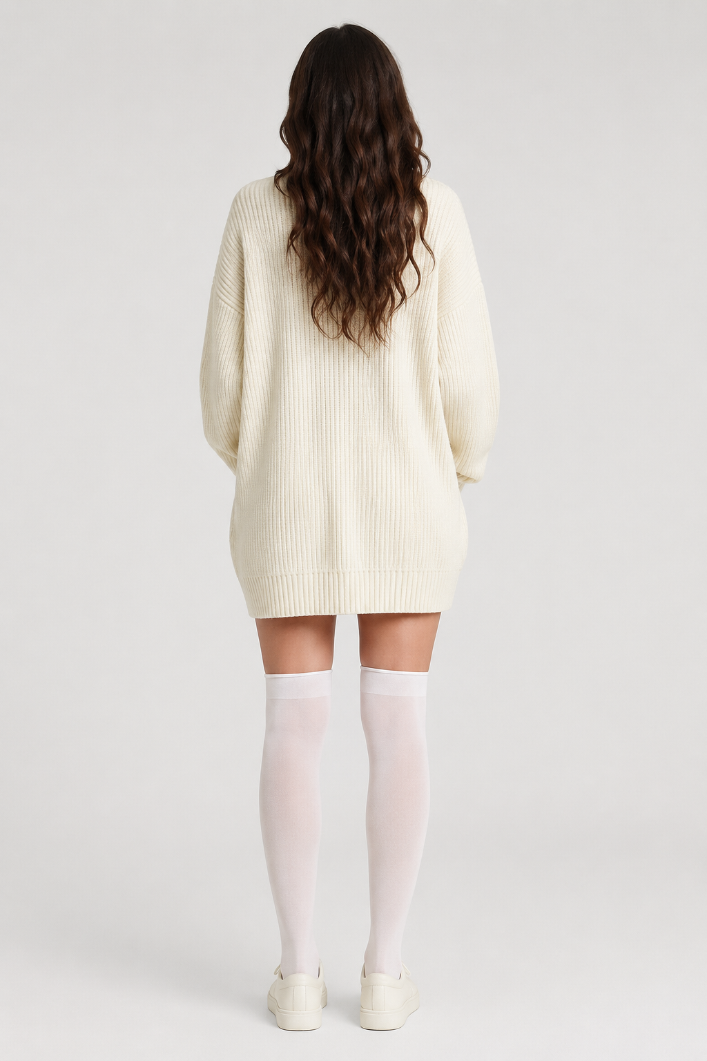 Cardigan long côtelé à manches amples — Amielle Paris