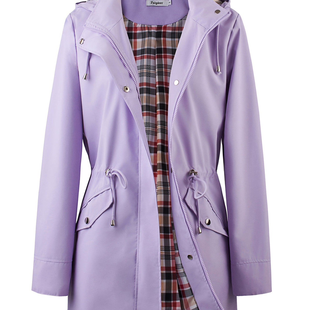 Parka doublée à capuche et taille à cordon — Amielle Paris