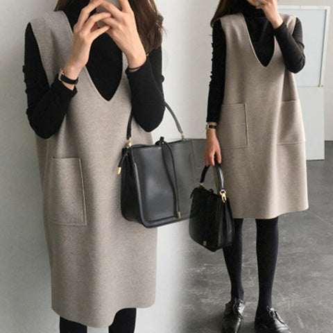 Row — Gilet mi-long réversible
