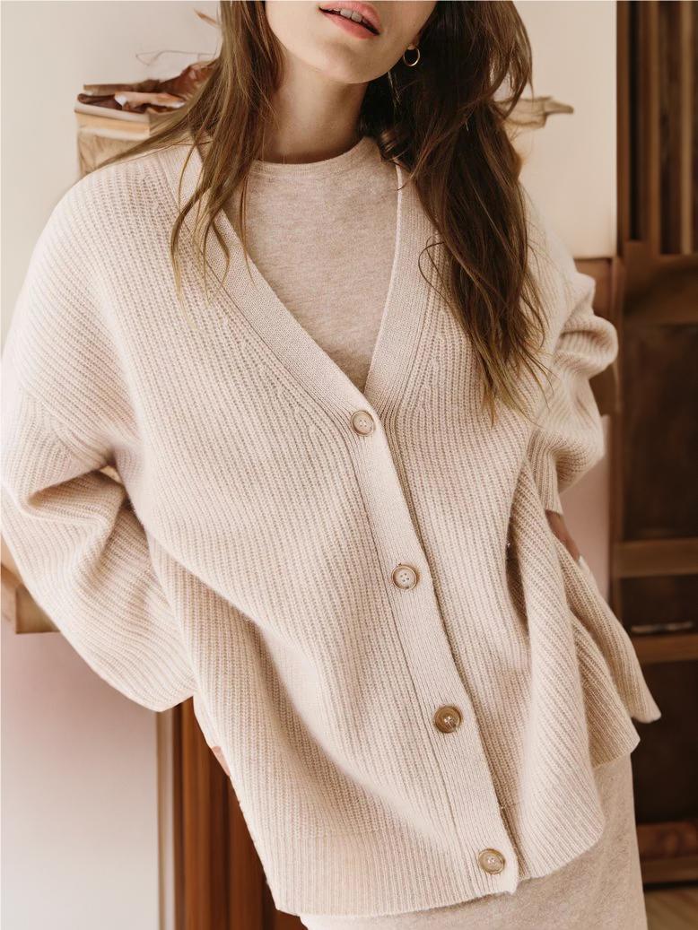 Gilet ample côtelé à coupe cocon — Amielle Paris