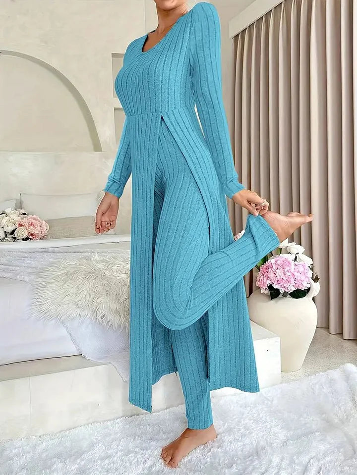 Bella — Ensemble robe côtelée et legging — Amielle Paris