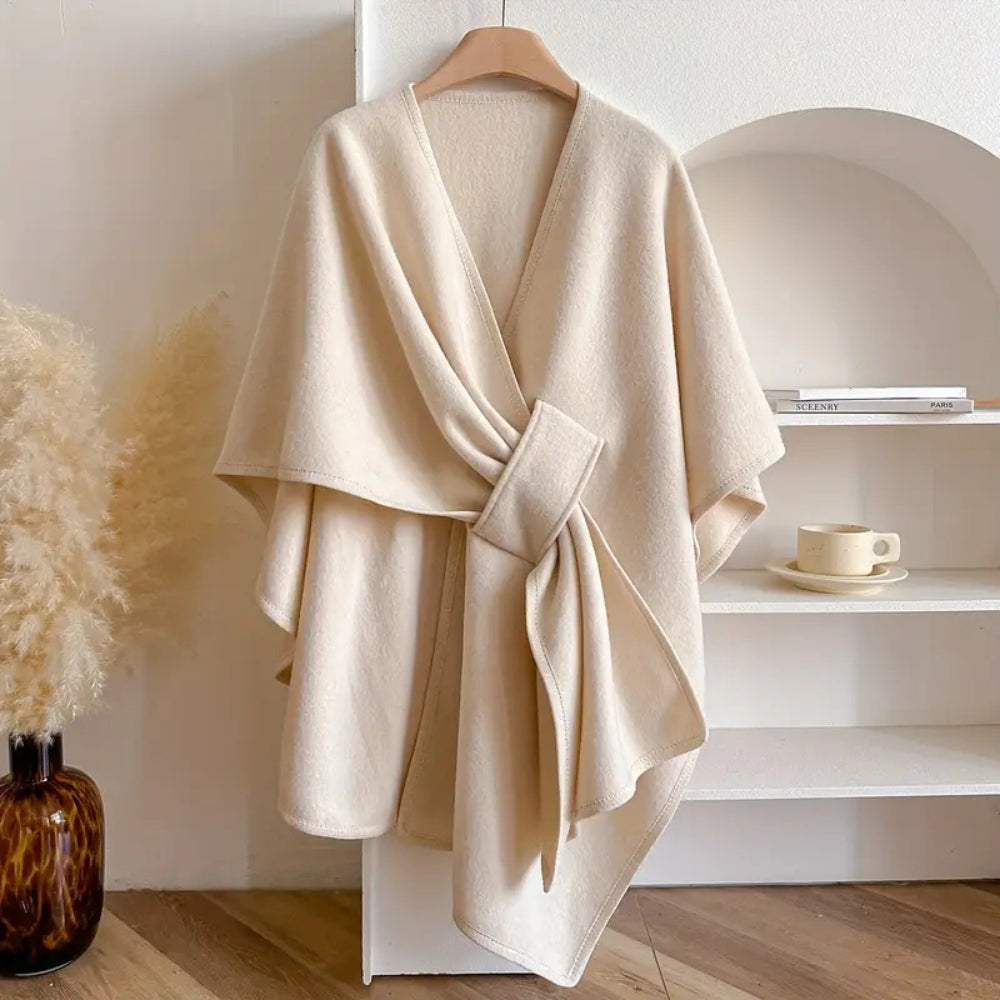 Sienna — Manteau drapé à col châle — Amielle Paris
