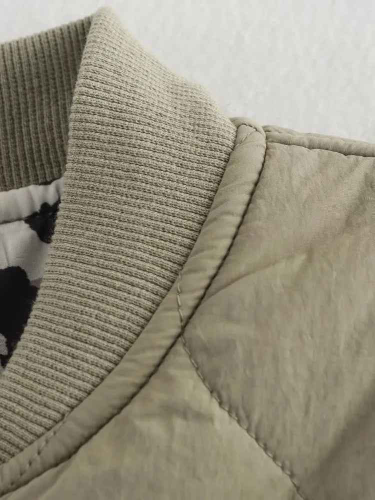 Chloe — Veste matelassée à doublure léopard — Amielle Paris