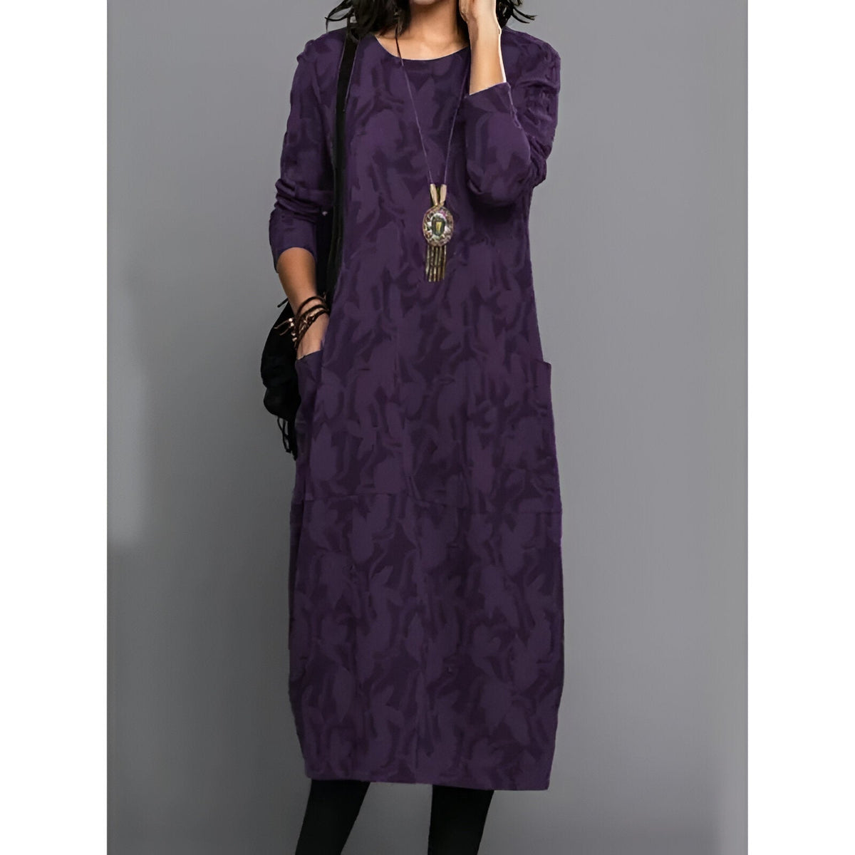 Paige — Robe longue à motif — Amielle Paris