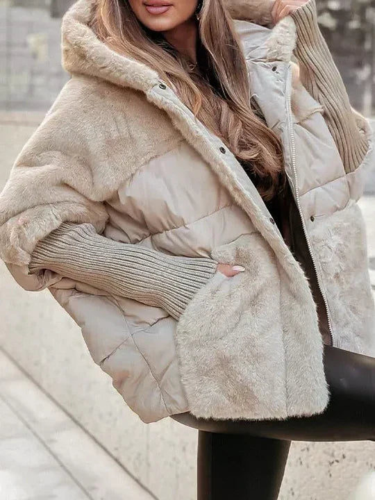Olivia — Veste duveteuse boutonnée — Amielle Paris