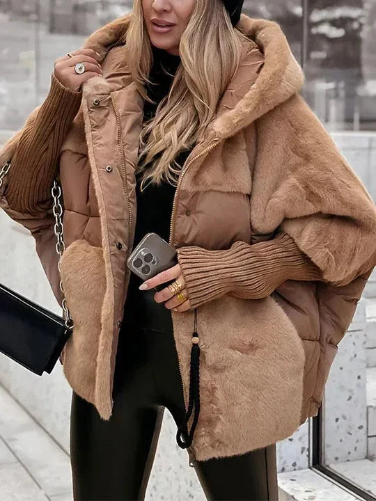 Olivia — Veste duveteuse boutonnée — Amielle Paris