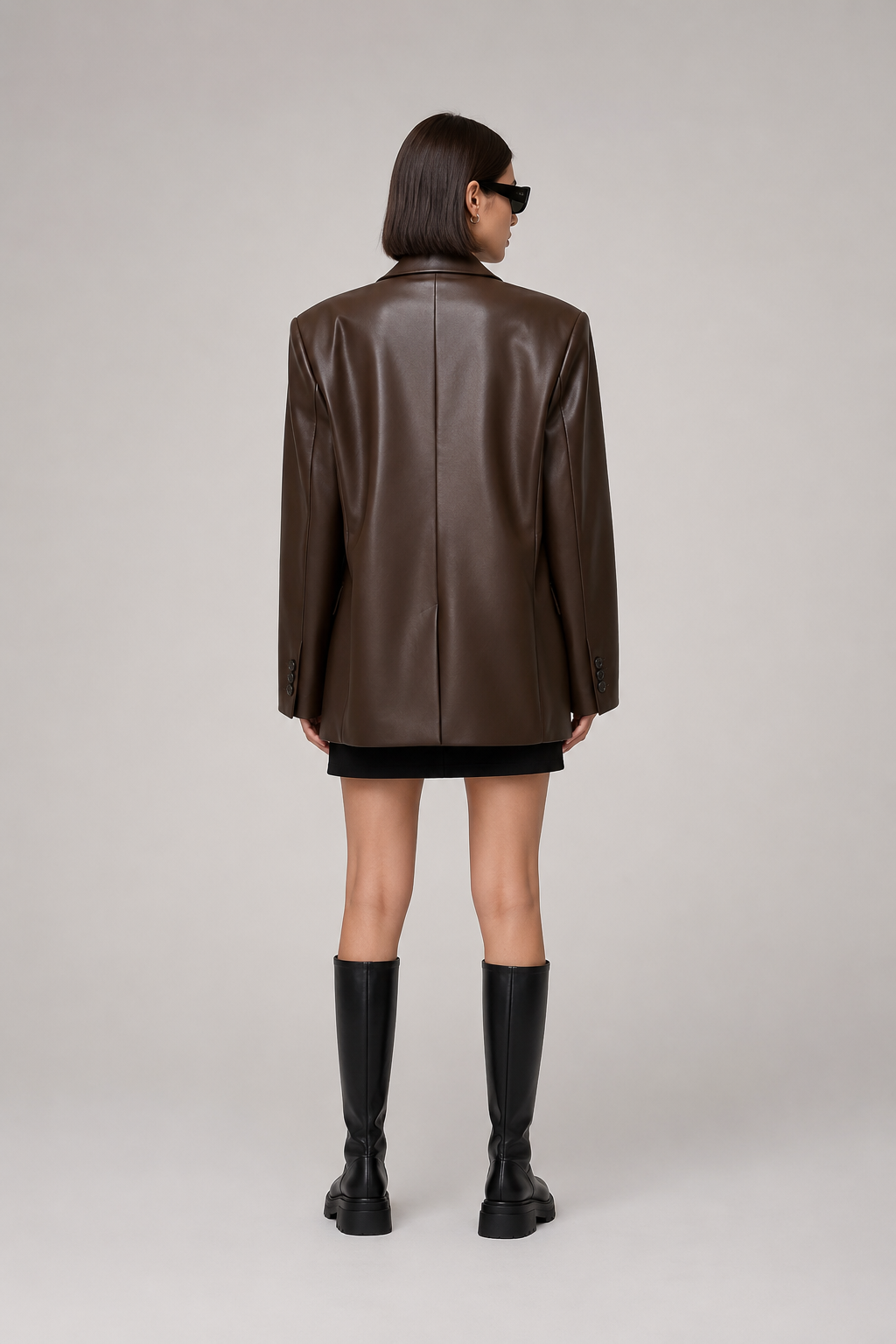 Jayden — Blazer ample effet cuir — Amielle Paris