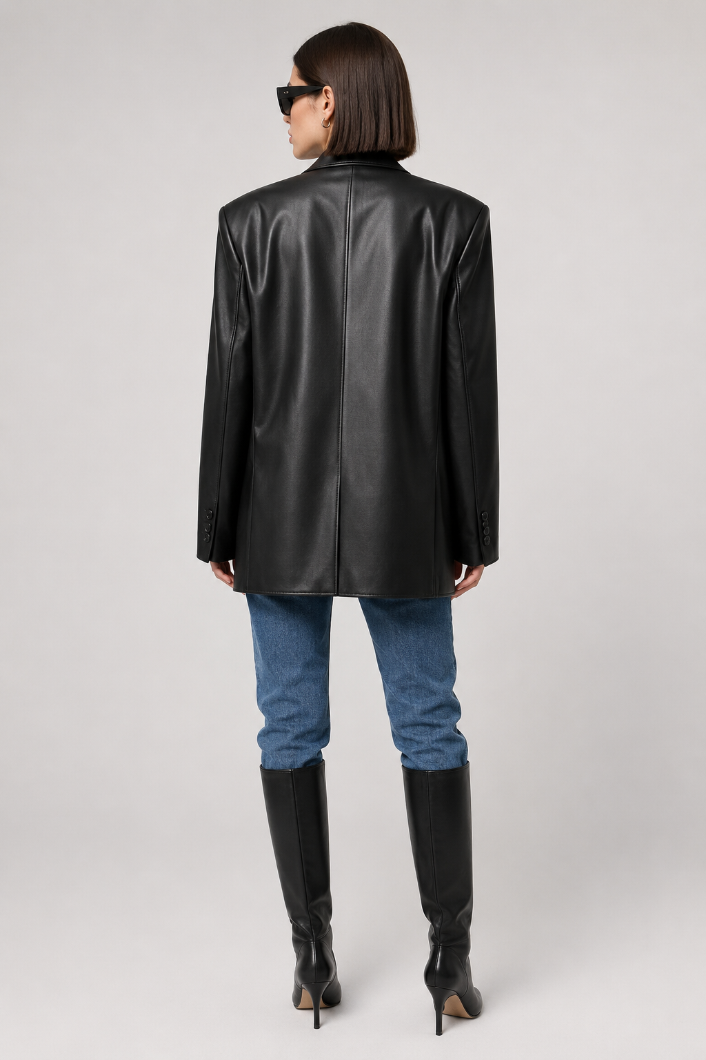 Jayden — Blazer ample effet cuir — Amielle Paris