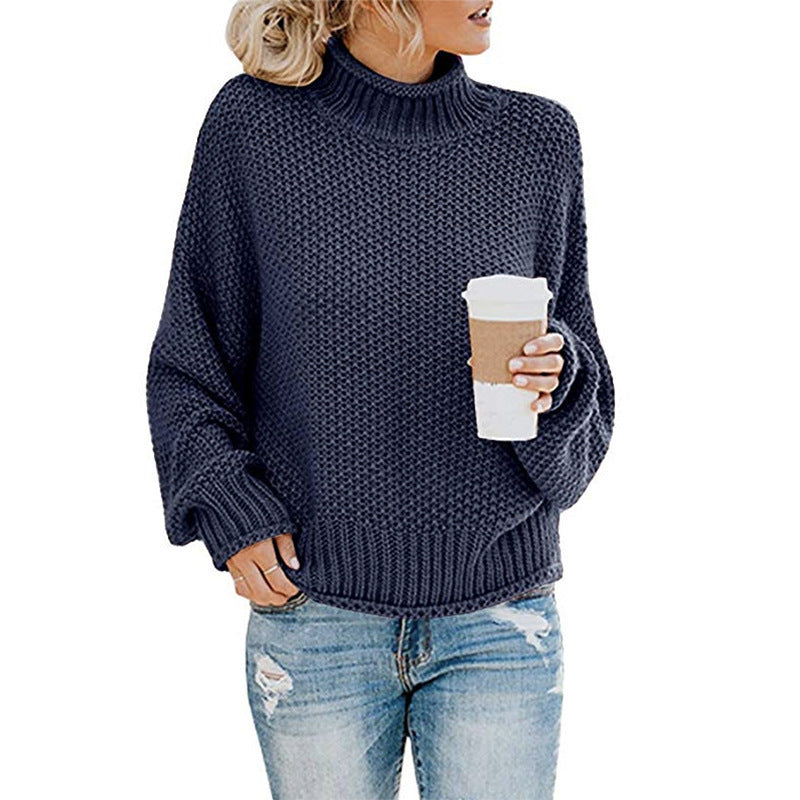 Pull ample en grosse maille à col roulé — Amielle Paris