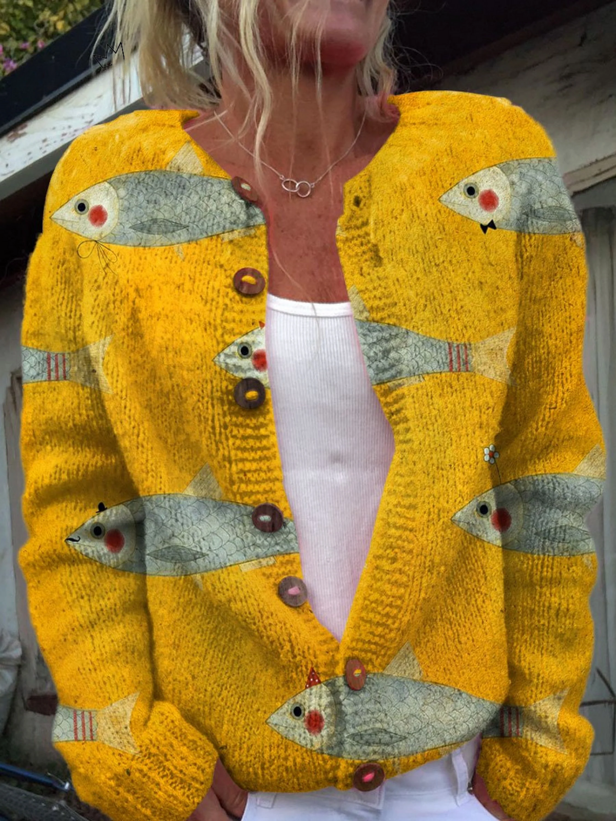 Sidonie | Cardigan à motif sardines