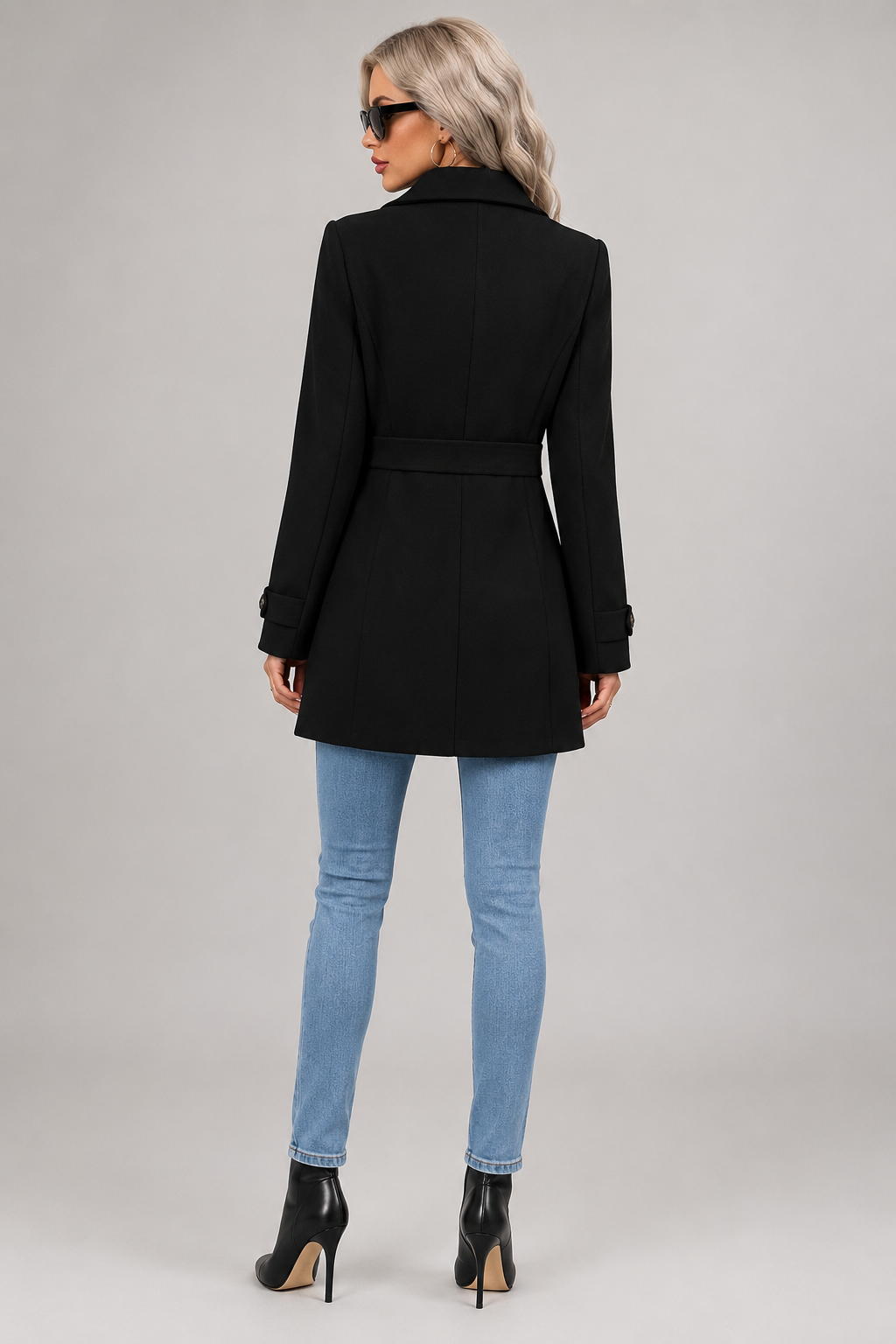 Manteau cintré en suédine — Lilly — Amielle Paris