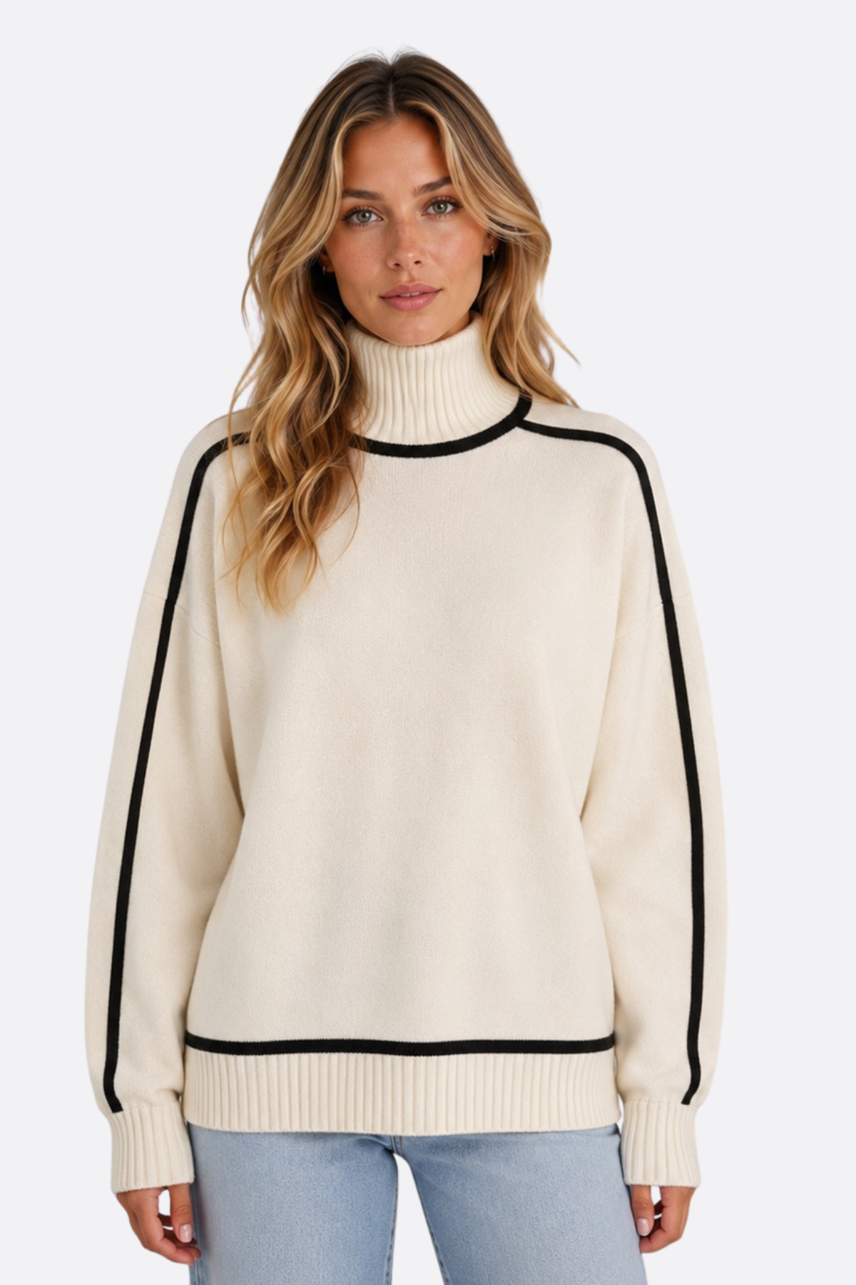 Pull ample à col roulé — Alice — Amielle Paris