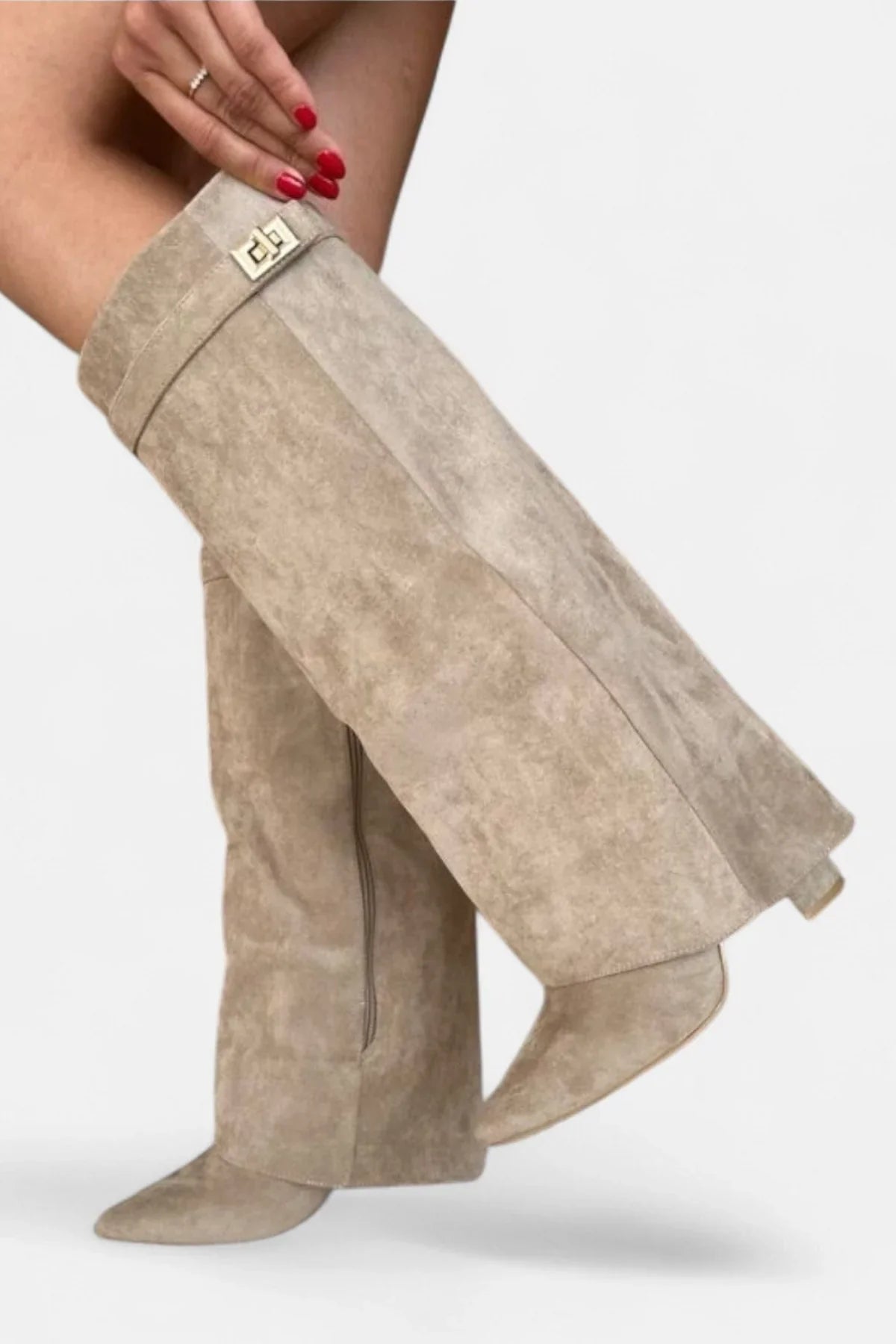Bottes hautes à revers Phoebe — Amielle Paris