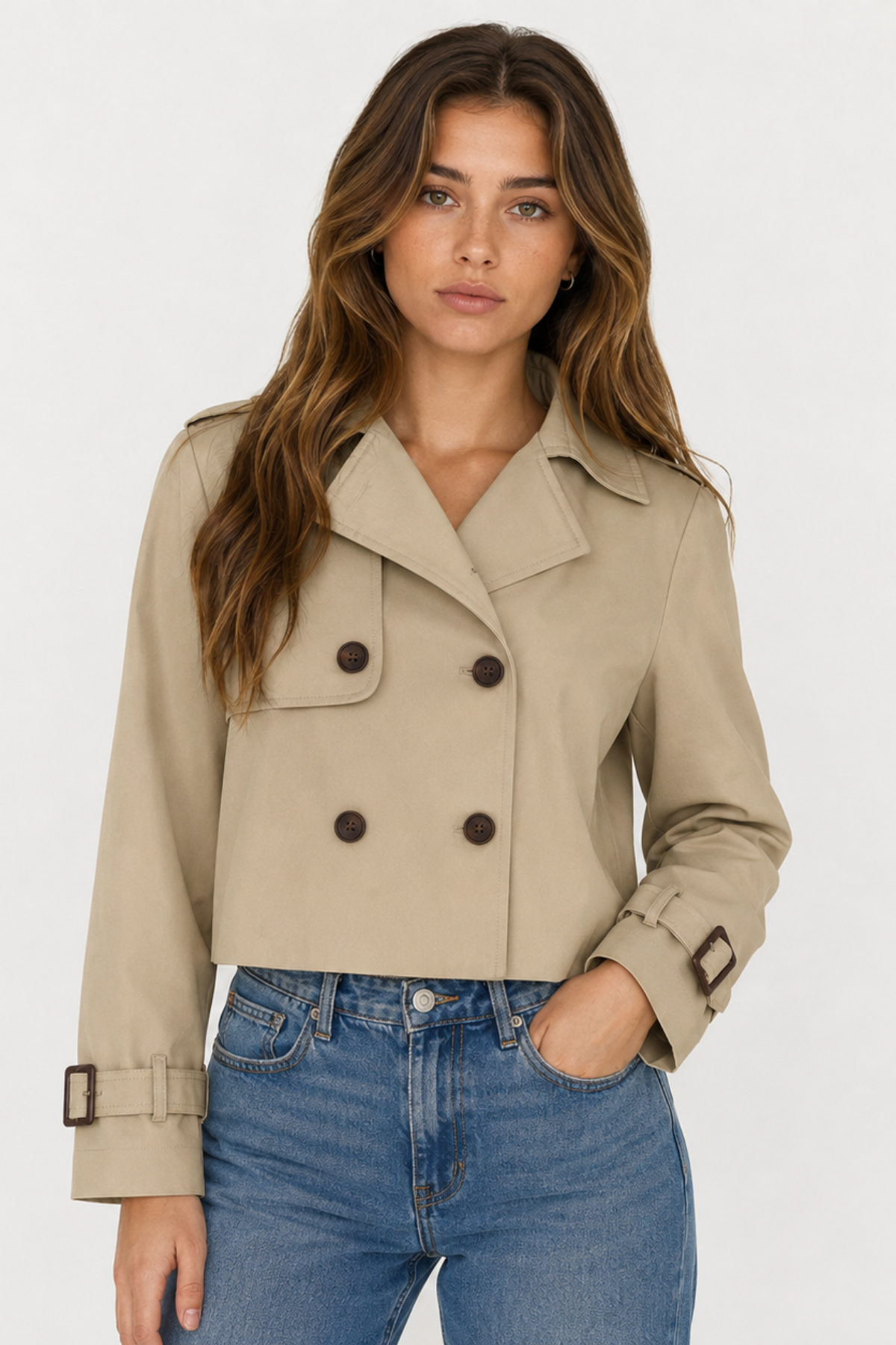 Indy — Trench court en gabardine — Amielle Paris