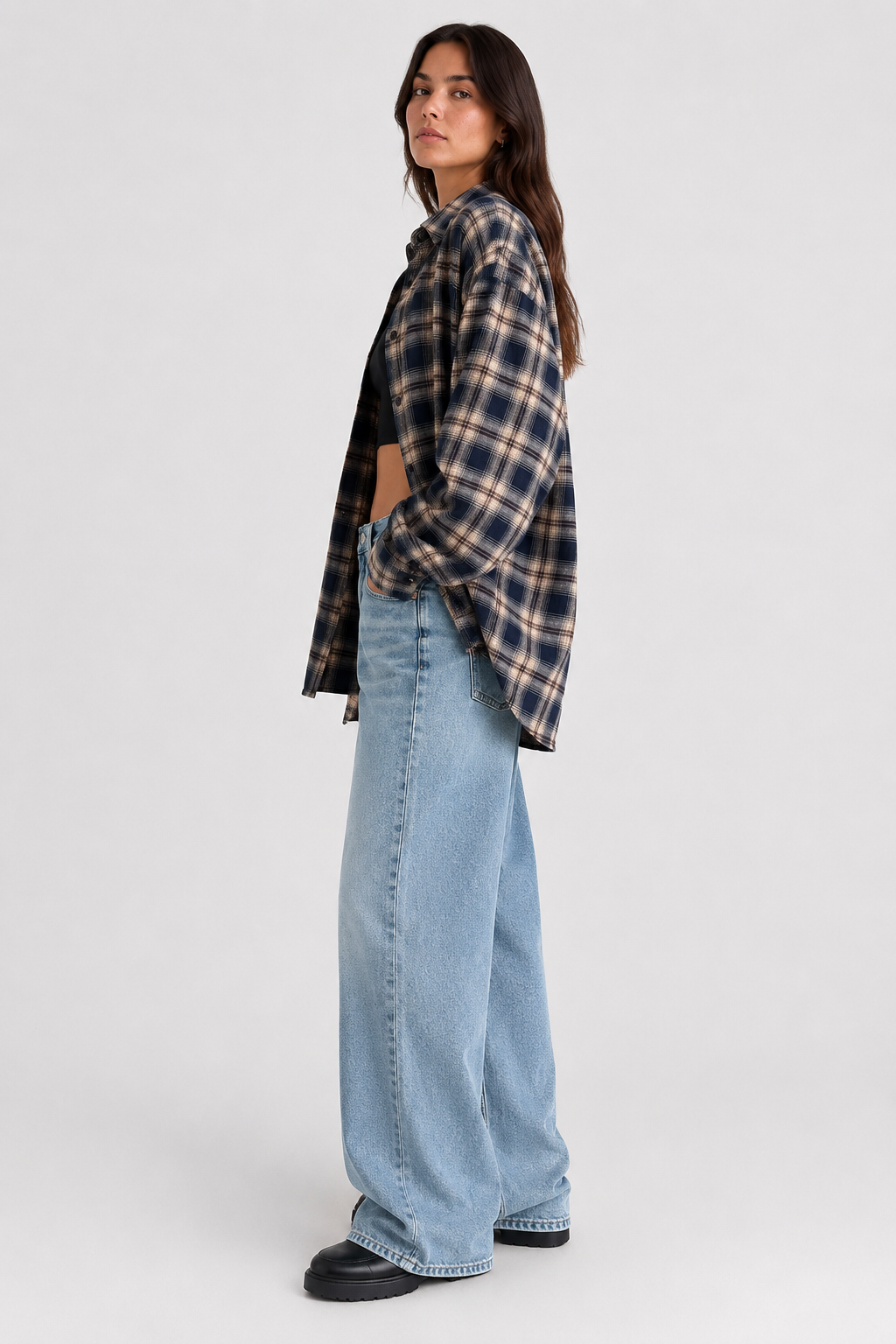 Chemise ample à carreaux Faustine — Amielle Paris