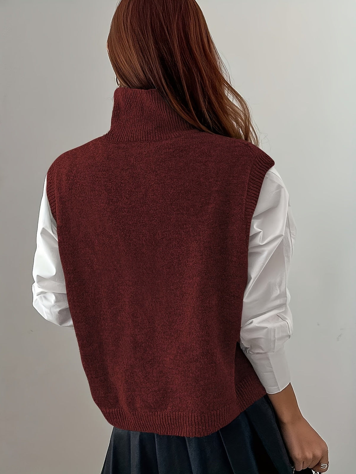 Pull sans manches à col roulé — vue 2