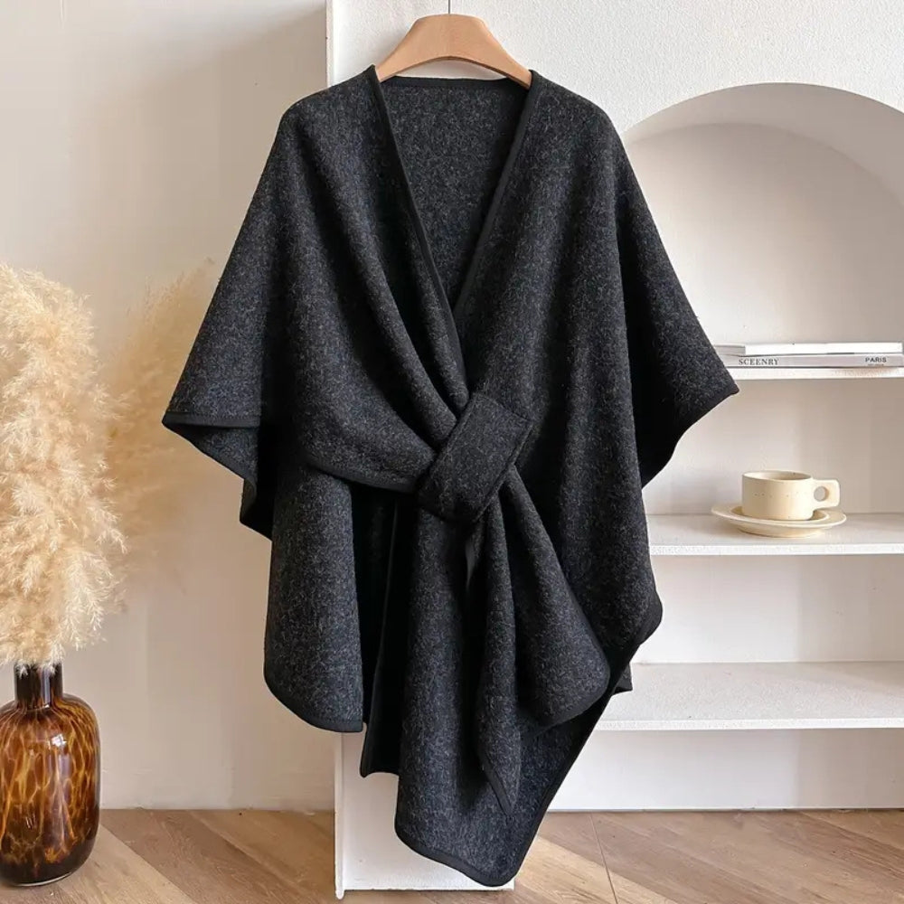 Sienna — Manteau drapé à col châle — Amielle Paris