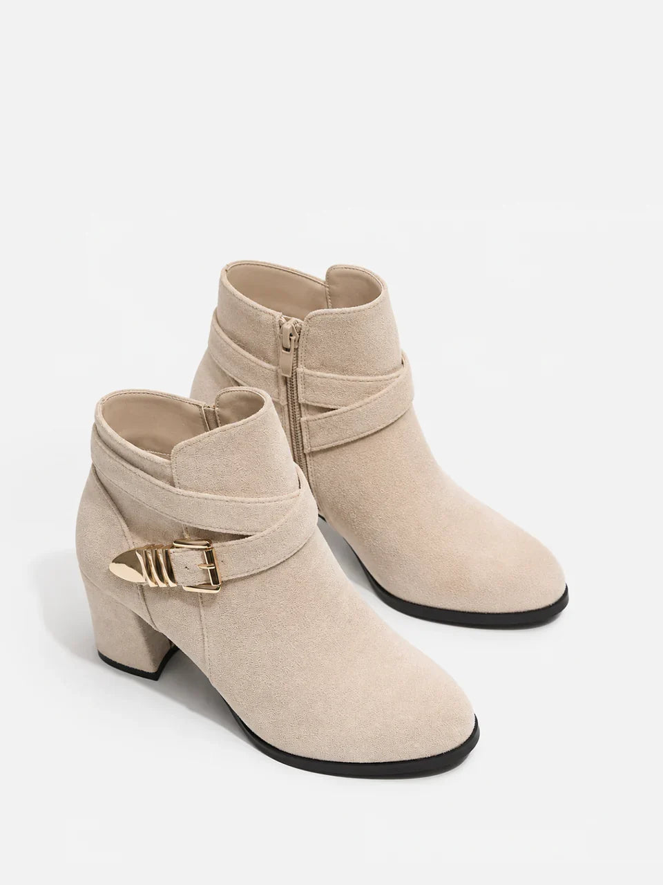 Bottines à talon bloc et bride Edie — Amielle Paris