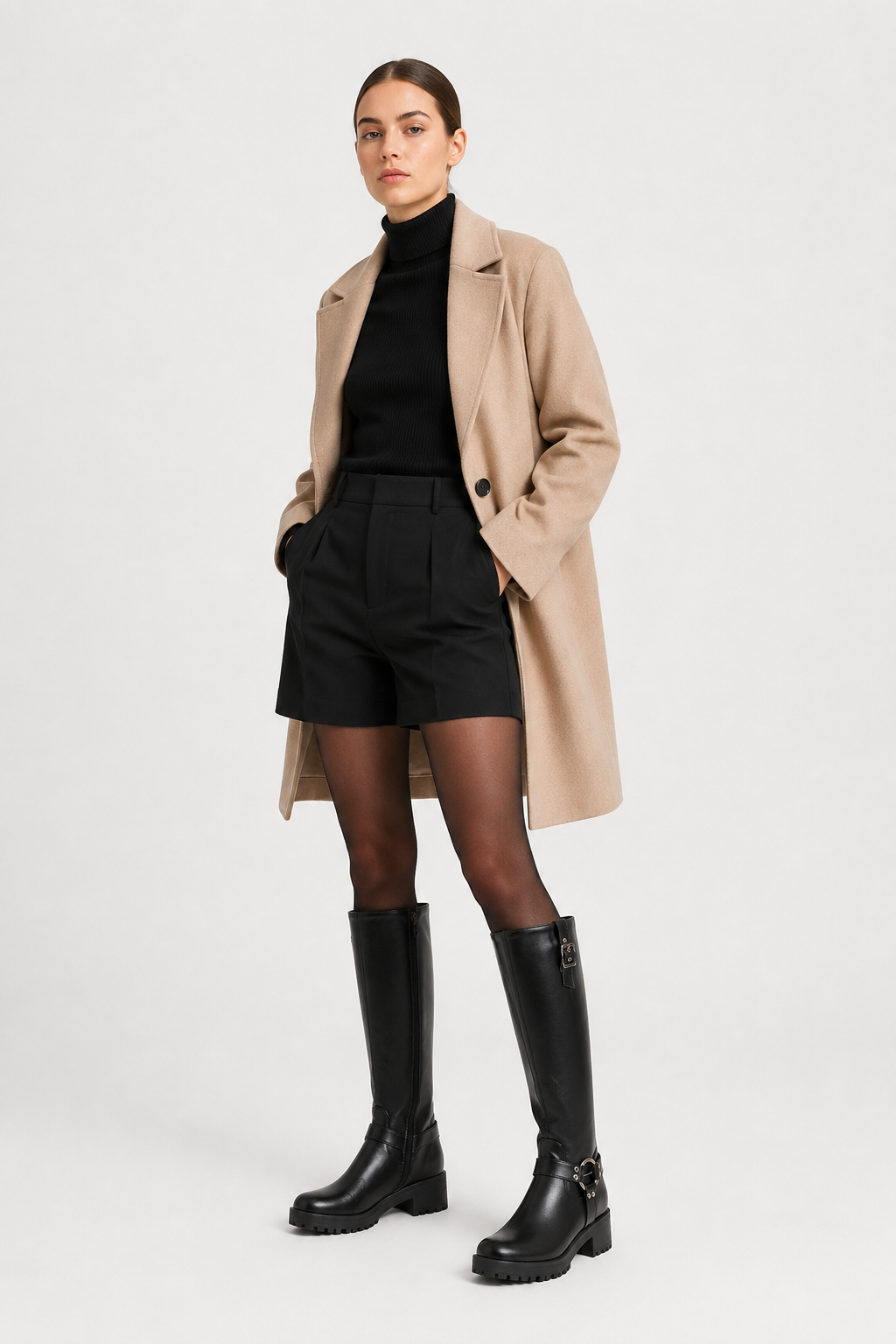 Bottes motardes à boucles Eugénie — Amielle Paris
