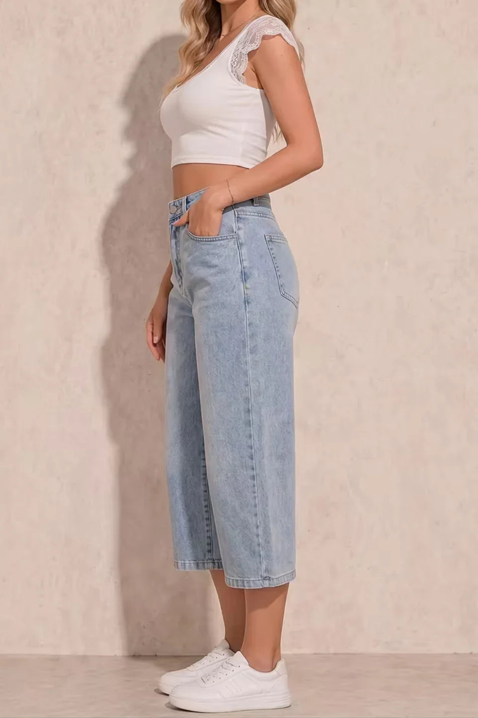 Jean large court taille haute — Théa — Amielle Paris