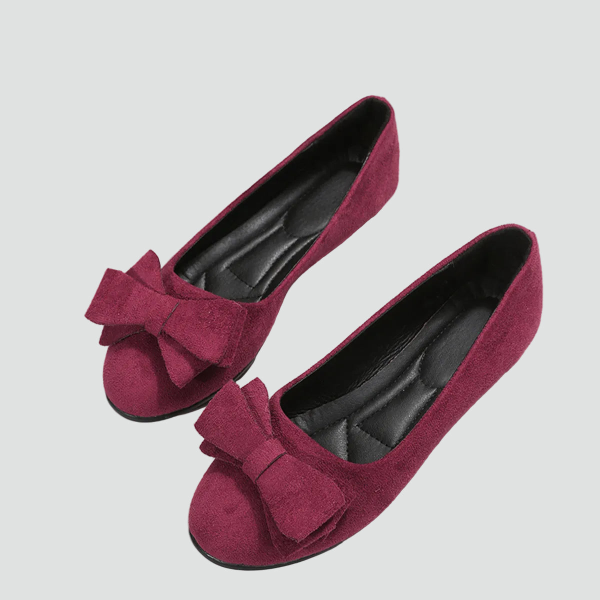 Ballerines aspect daim à nœud — Amielle Paris