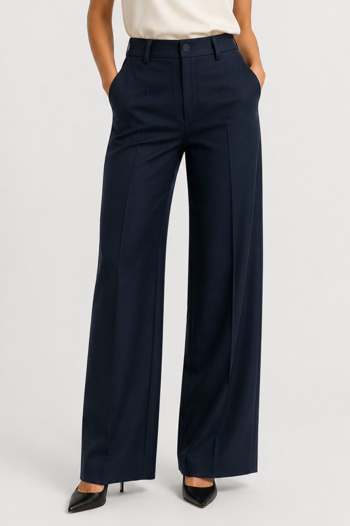 Jean cargo large taille haute — Kima — Amielle Paris
