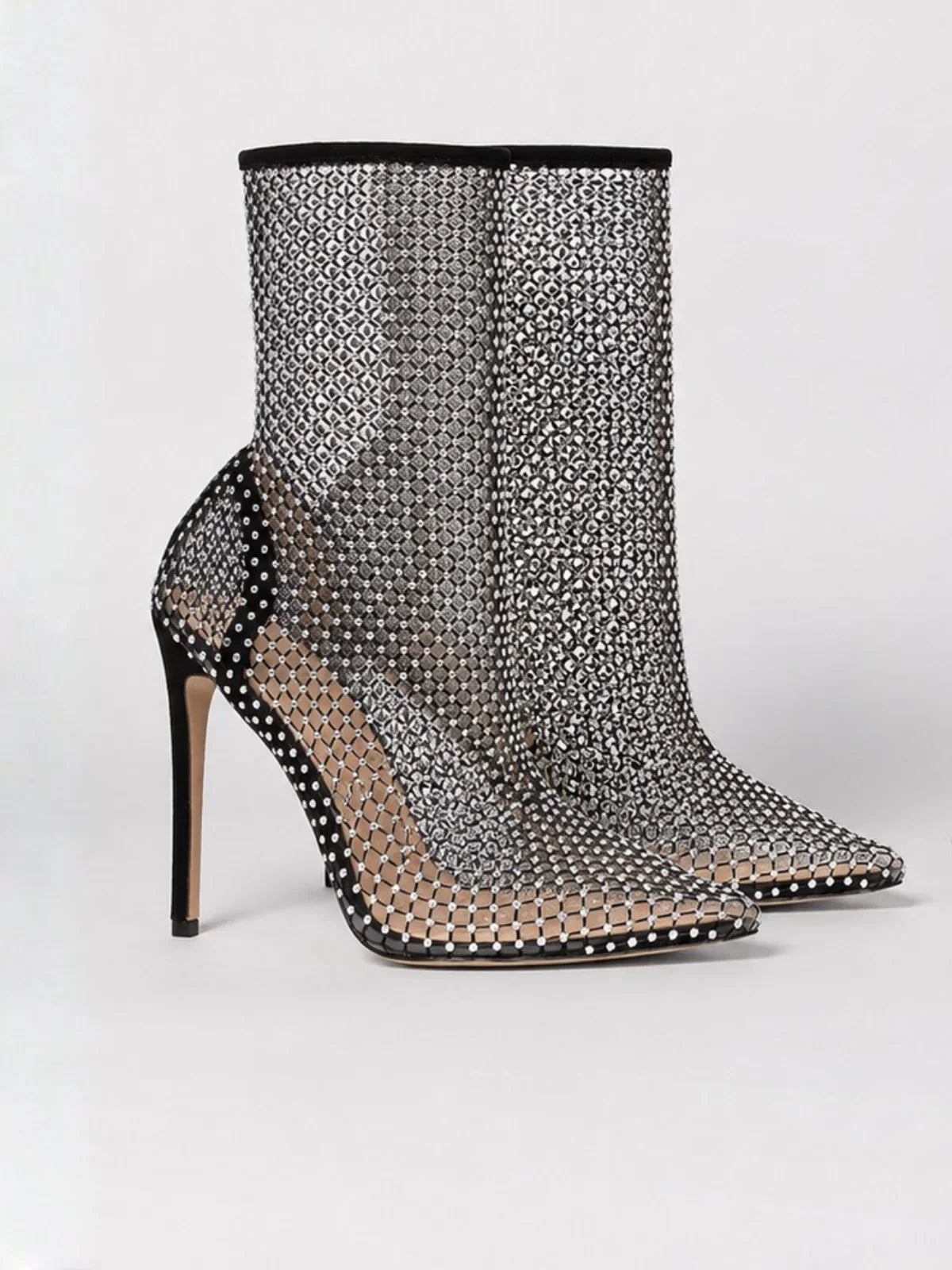 Bottines en tulle à strass Darcy — Amielle Paris
