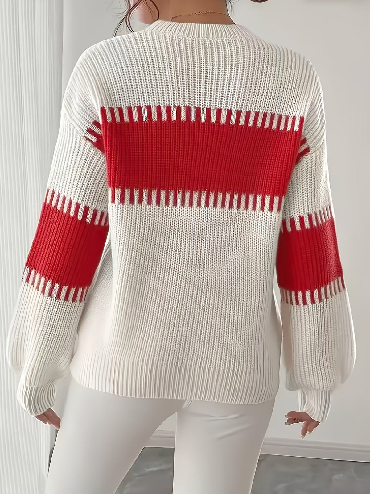 Margaux | Pull rayé à épaules tombantes — Amielle Paris