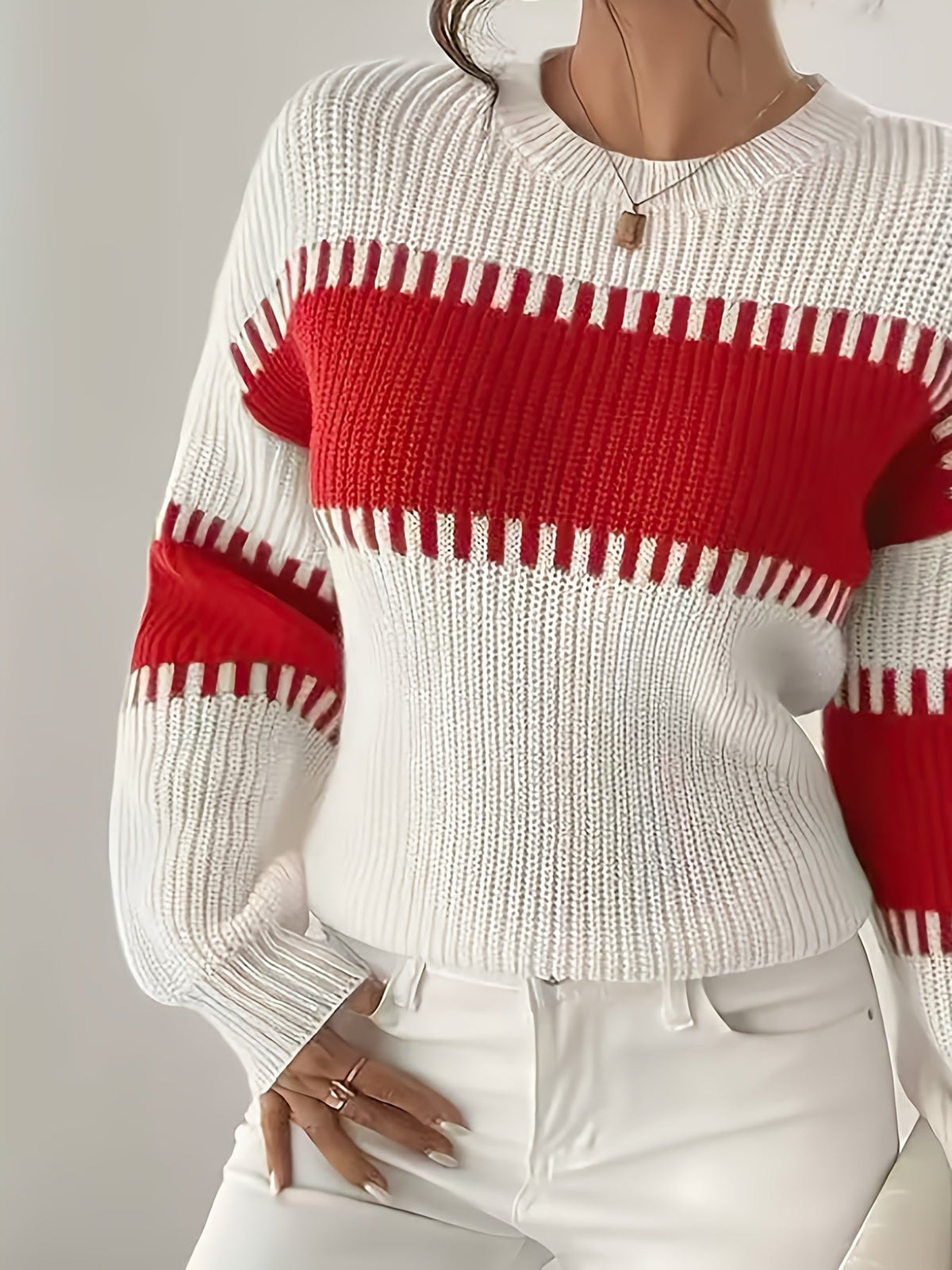 Margaux | Pull rayé à épaules tombantes — Amielle Paris