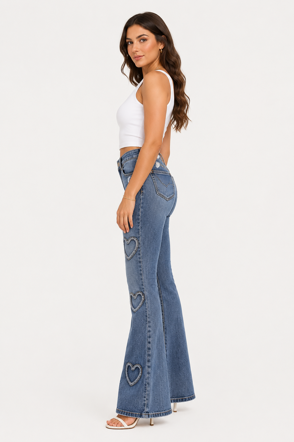 Jean évasé à coutures apparentes — Seline — Amielle Paris