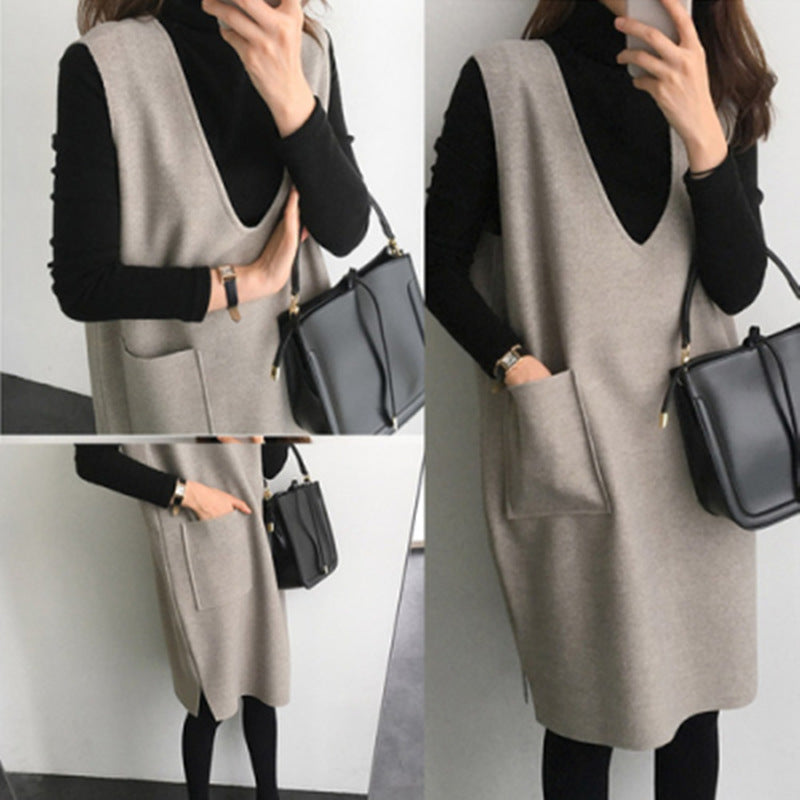Row — Gilet mi-long réversible — Amielle Paris