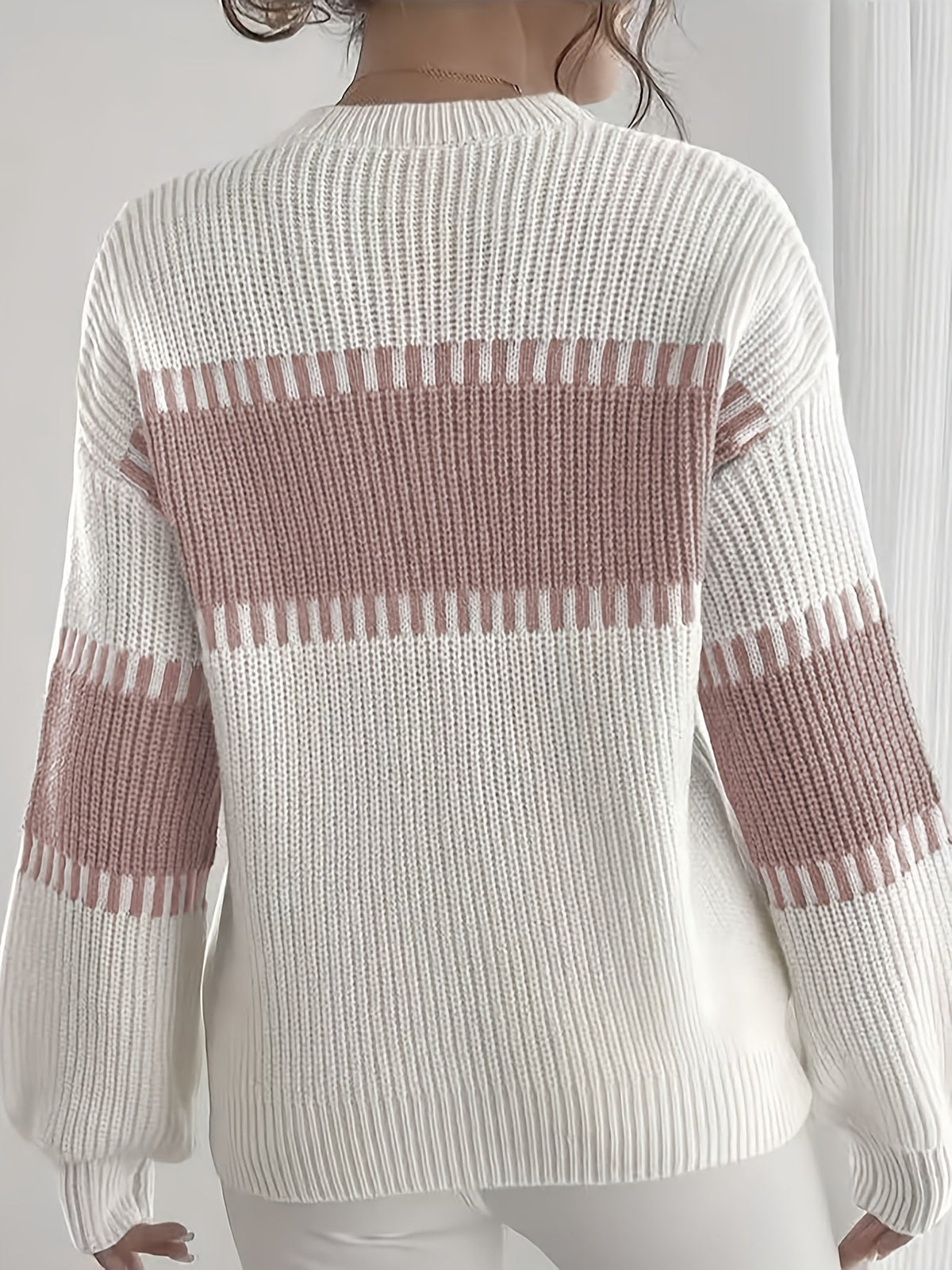 Margaux | Pull rayé à épaules tombantes — Amielle Paris