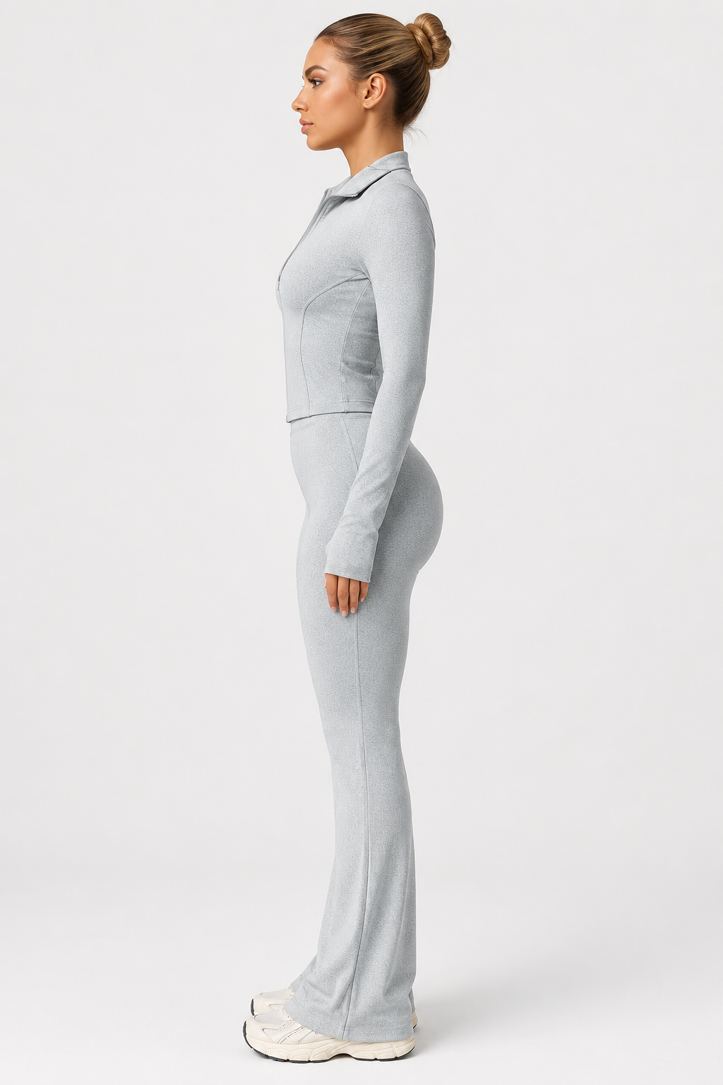 Ensemble veste zippée et pantalon évasé — Yolina — Amielle Paris