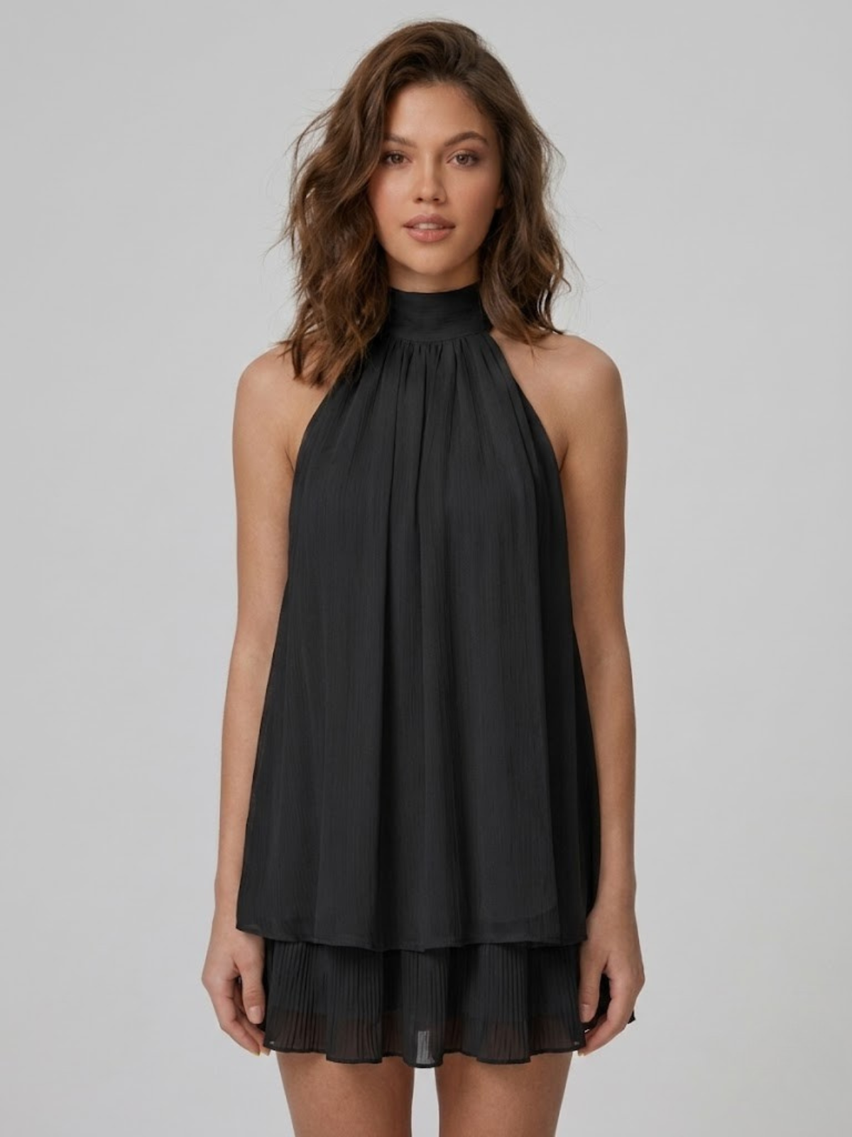 Evelyne — Robe courte à volants et dos nu — Amielle Paris
