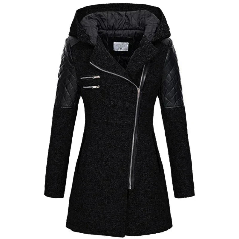 Eloisa — Manteau long à manches matelassées — Amielle Paris