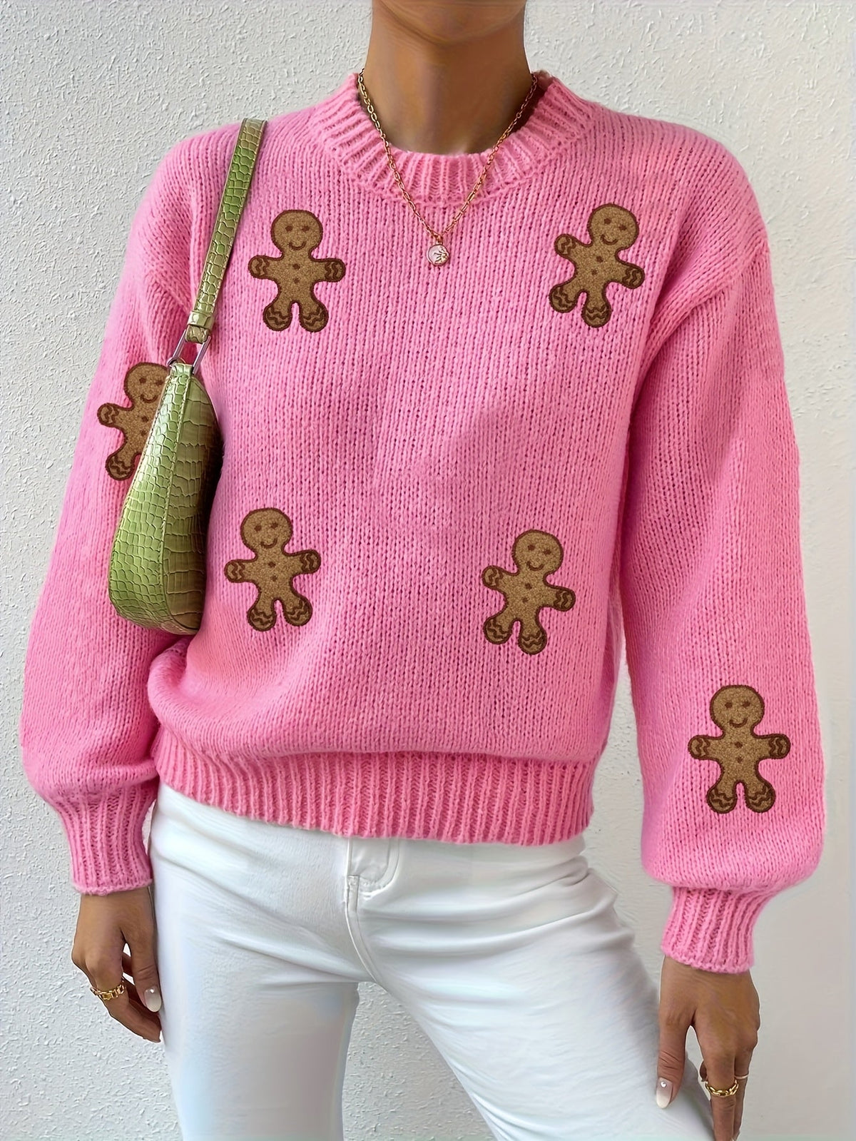Pull de Noël à motif pain d'épices — Amielle Paris