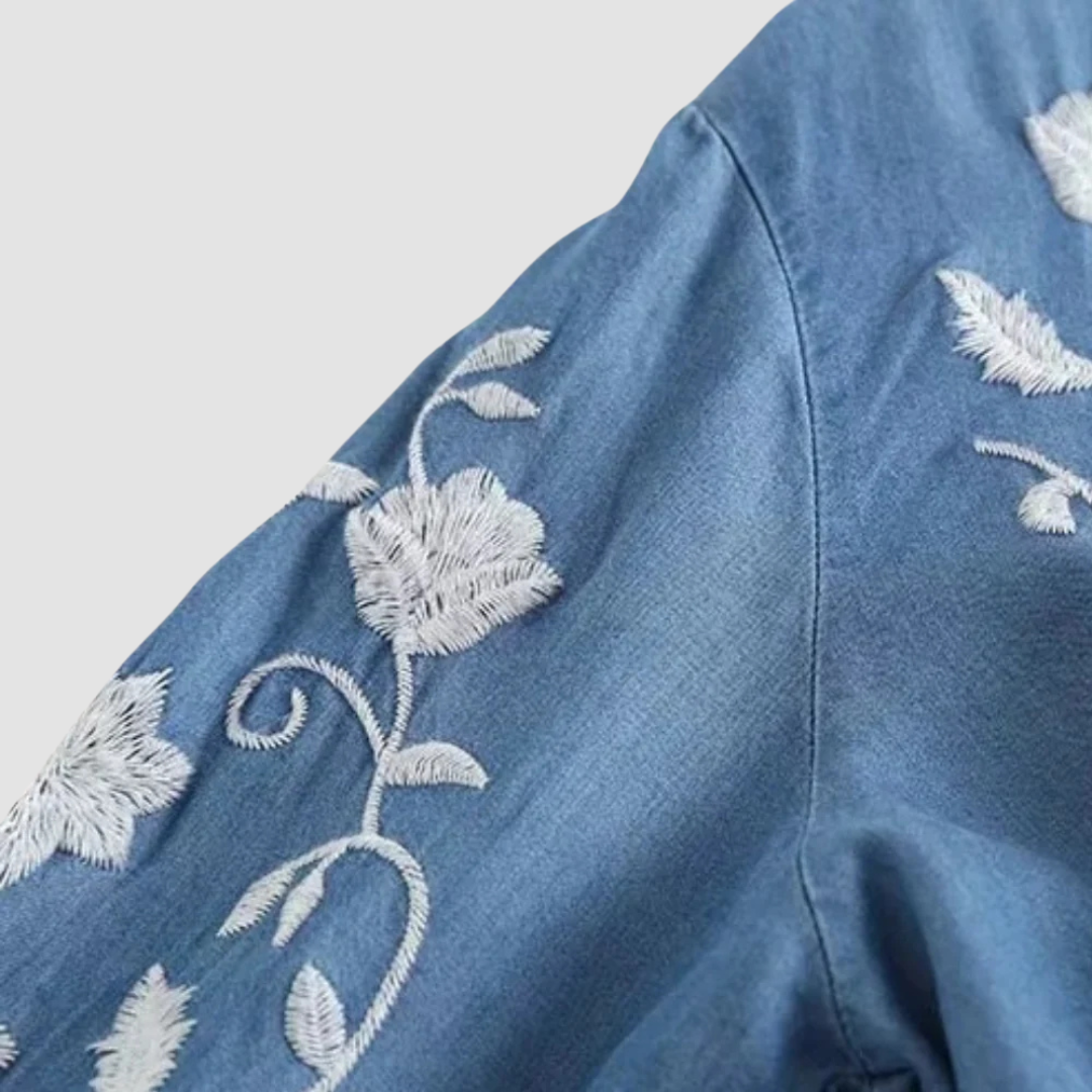 Lavinia — Cardigan à broderies florales — Amielle Paris