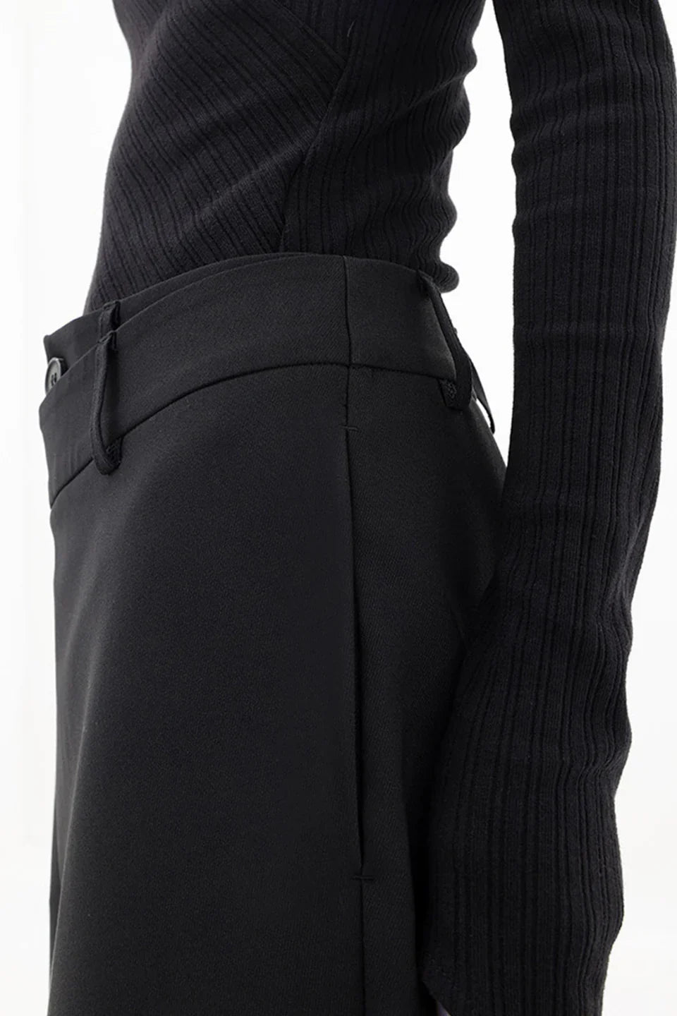 Pantalon large à taille asymétrique — Zita — Amielle Paris