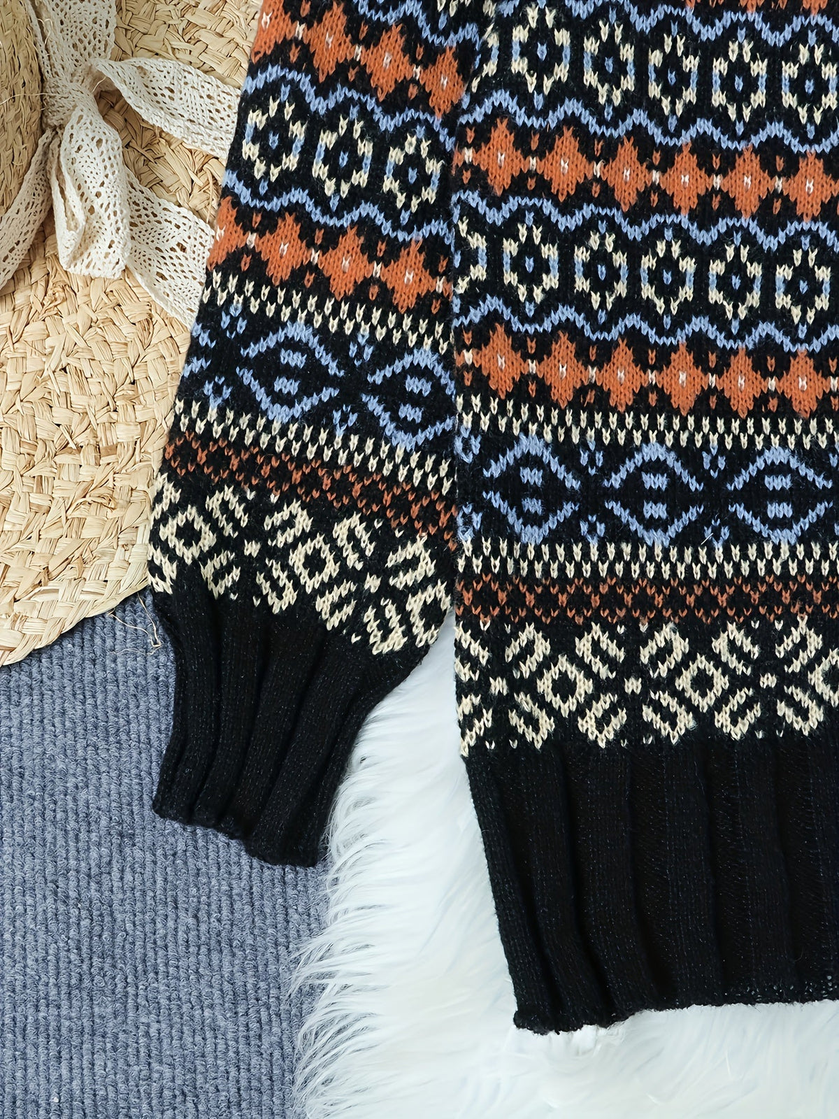 Marisol | Pull décontracté à motif jacquard — Amielle Paris
