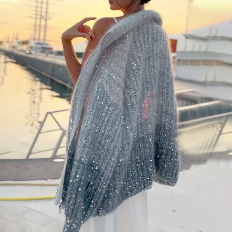 MaraKnit — Cardigan en maille à sequins — Amielle Paris
