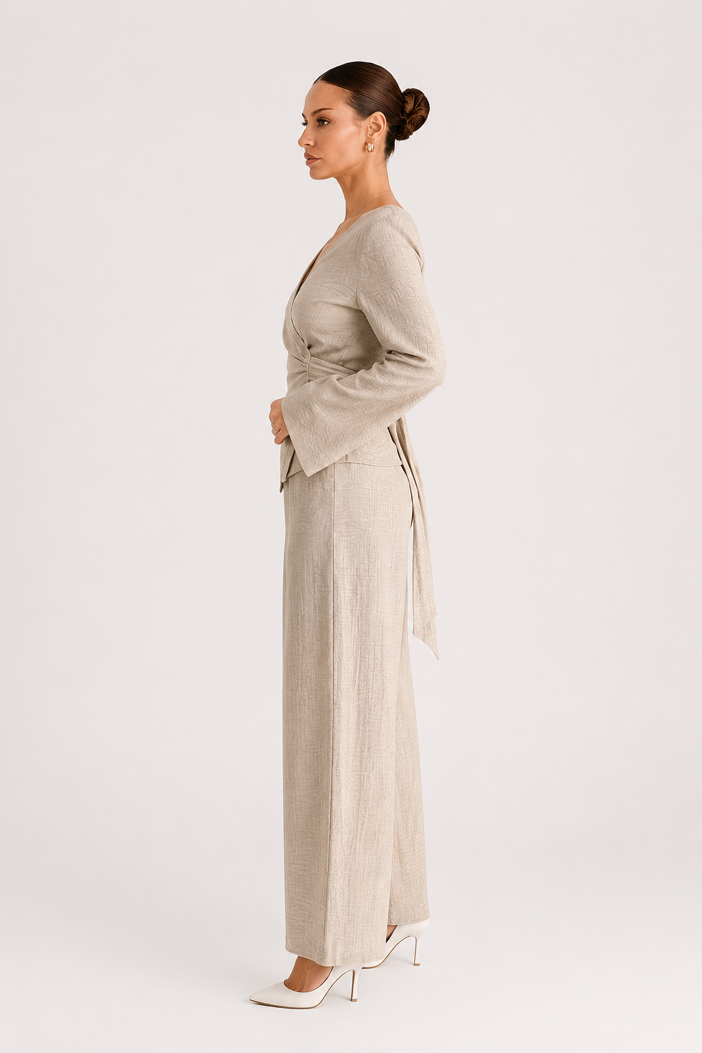 Ensemble cache-cœur et pantalon large Dara — Amielle Paris