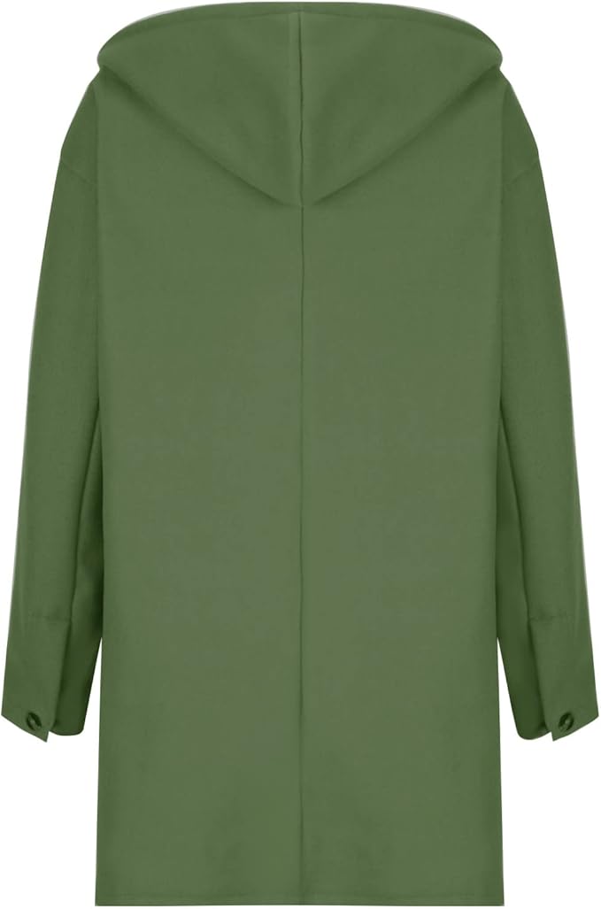 Manteau long à capuche et revers crantés — Amielle Paris