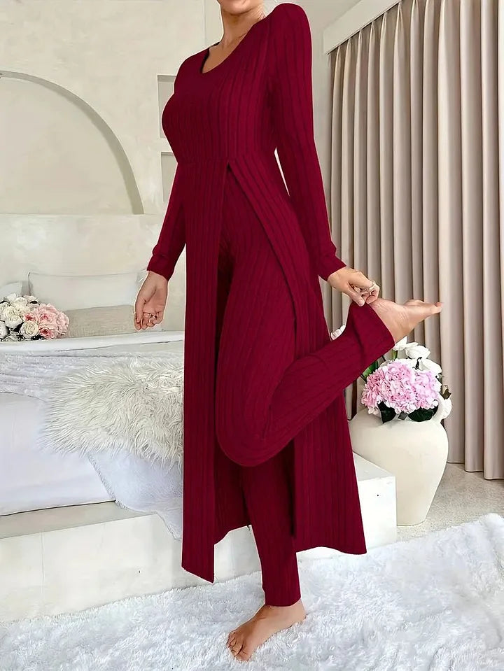 Bella — Ensemble robe côtelée et legging — Amielle Paris